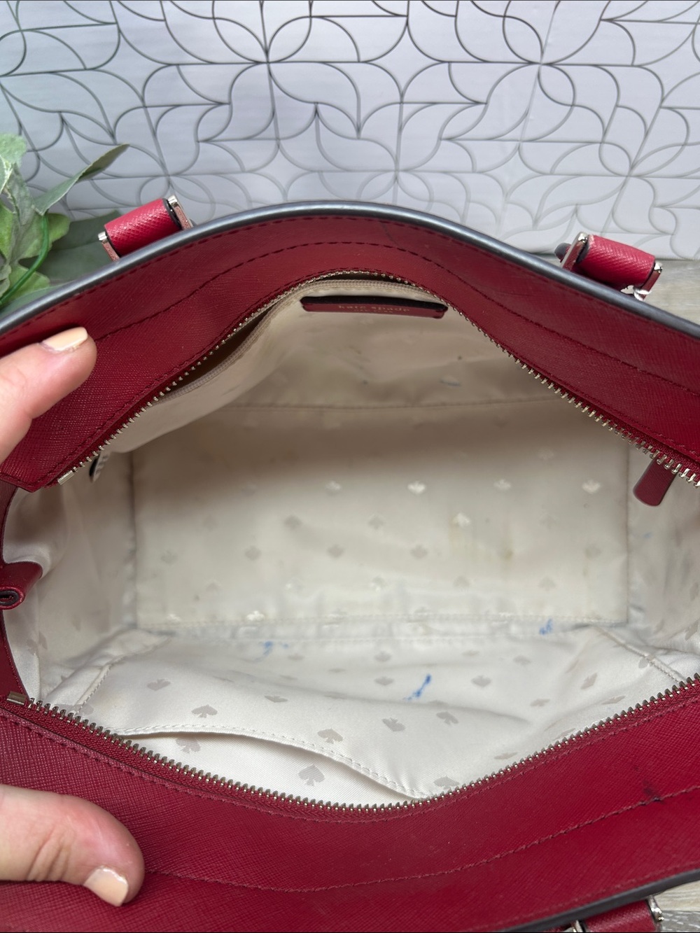 0797 Kate spade red saffiano leather satchel bag 269890797 - Picture 4 of 15